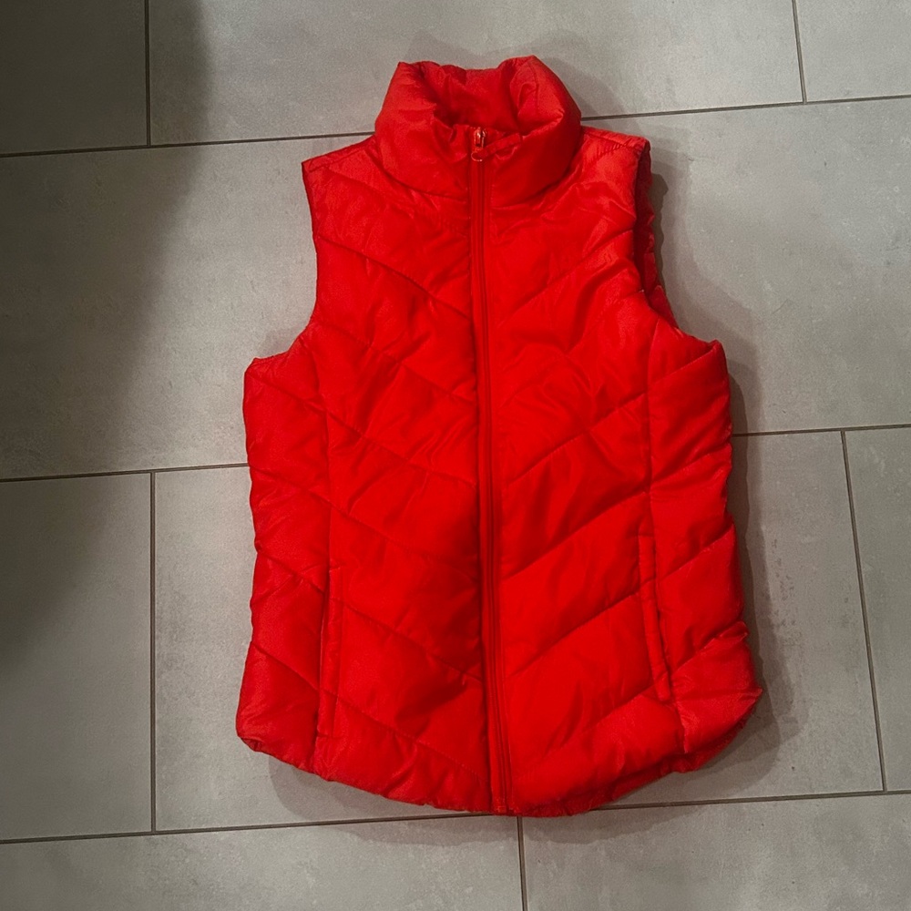 SO Bright Red Quilted Vest